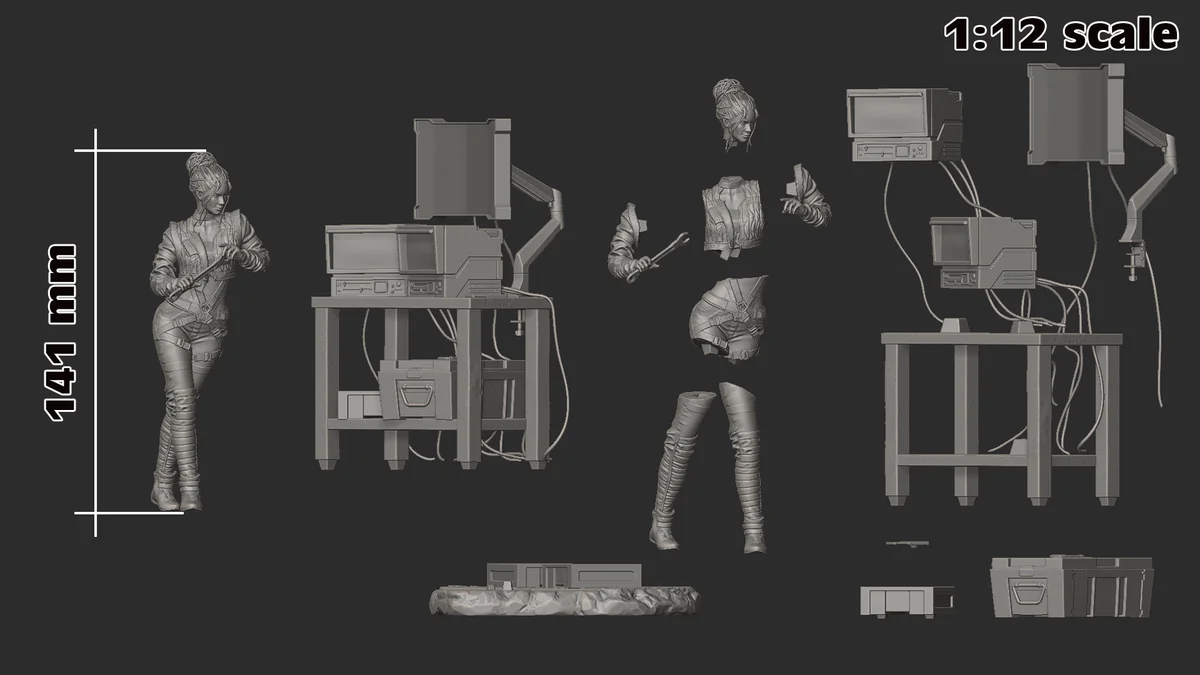 Panam Palmer | Fan Art | 3D Printed Resin Model Garage Kit | *Un-Painted* | H3LL Creator 8