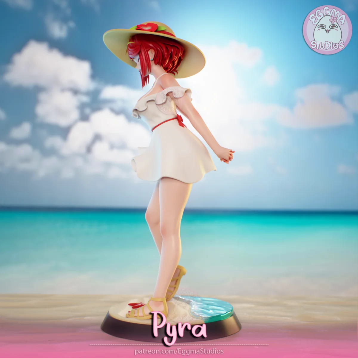 Pyra | Fan Art | 3D Printed Resin Model Garage Kit | *Un-Painted* | EggmaStudios 6