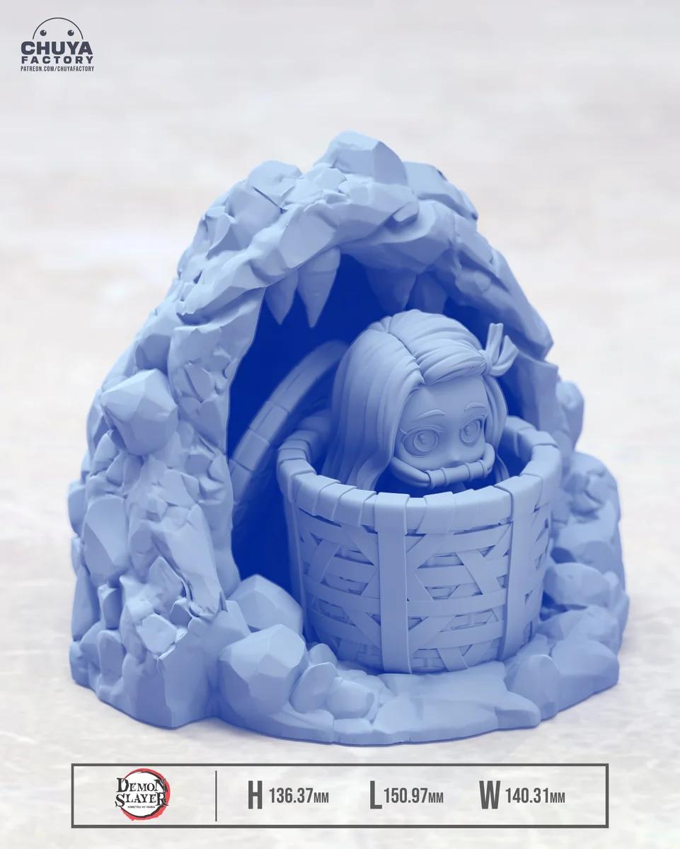 Chibi Nezuko Kamado | Fan Art | 3D Printed Resin Model Garage Kit | *Un-Painted* | Chuya Factory 6