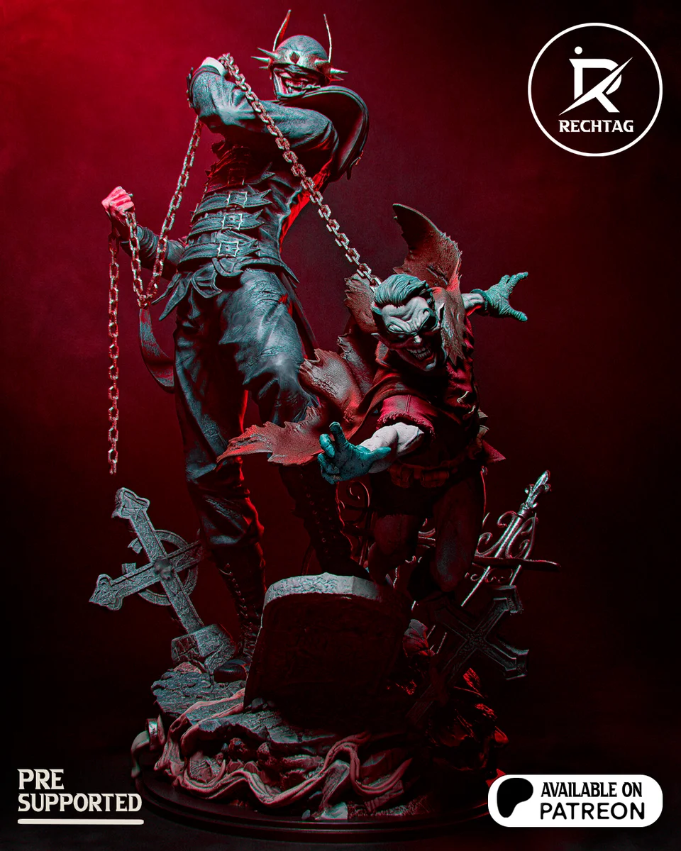 Batman Who Laughs | Fan Art | 3D Printed Resin Model Garage Kit | *Un-Painted* | Rechtag 4