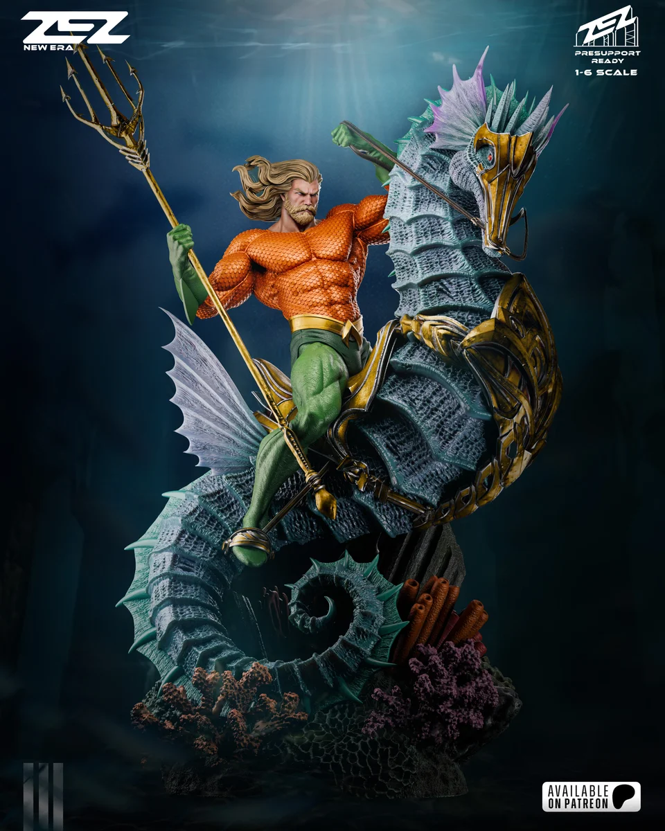 Aquaman | Fan Art | 3D Printed Resin Model Garage Kit | *Un-Painted* | ZEZ Studio 5