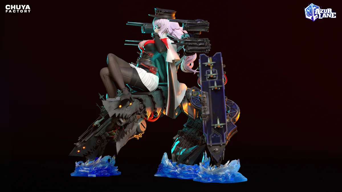 Graf Zeppelin | Fan Art | 3D Printed Resin Model Garage Kit | *Un-Painted* | Chuya Factory 3