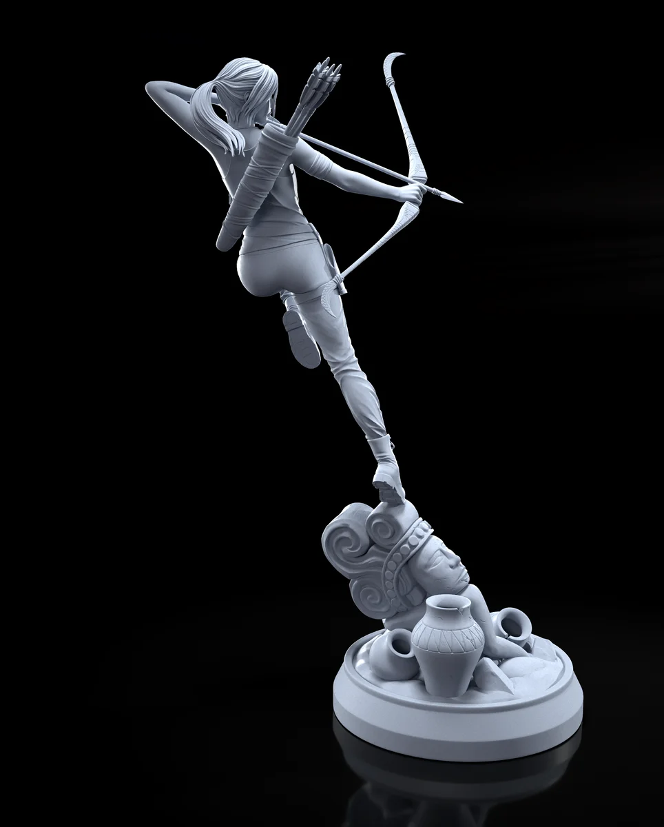 Lara Croft | Fan Art | 3D Printed Resin Model Garage Kit | *Un-Painted* | H3LL Creator 5
