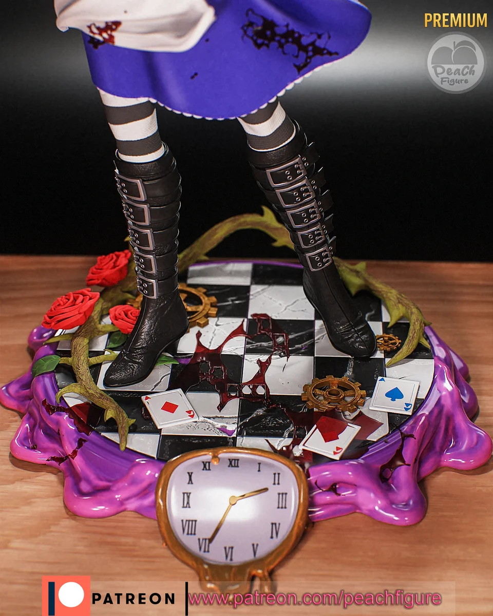 Alice Madness Returns | Fan Art | 3D Printed Resin Model Garage Kit | *Un-Painted* | Peach Figure 4
