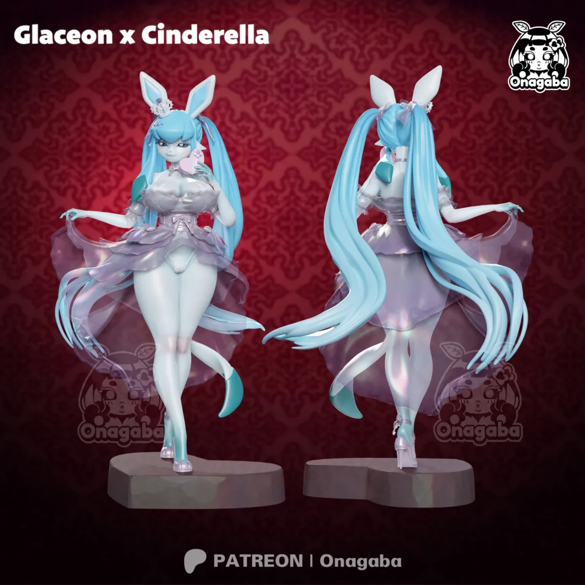 Glaceon x Cinderella | Fan Art | 3D Printed Resin Model Garage Kit | *Un-Painted* | ONAGABA 10