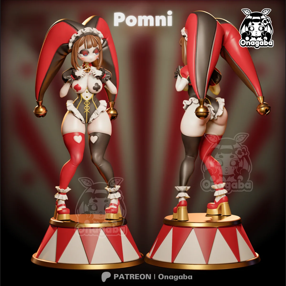 Pomni | Fan Art | 3D Printed Resin Model Garage Kit | *Un-Painted* | ONAGABA 5