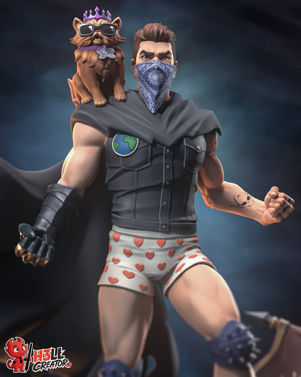 Carl and Princess Donut | Fan Art | 3D Printed Resin Model Garage Kit | *Un-Painted* | H3LL Creator