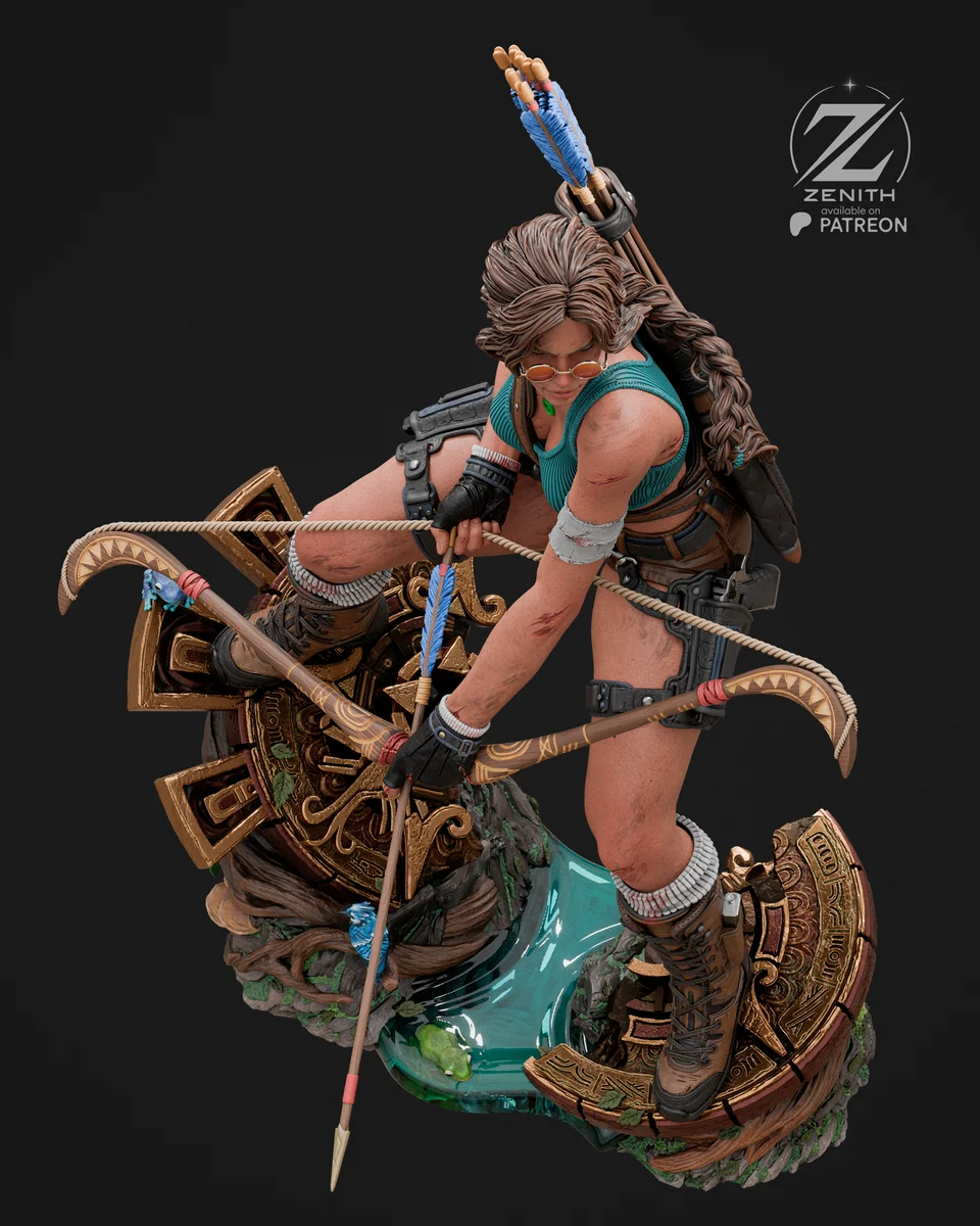 Lara Croft | Fan Art | 3D Printed Resin Model Garage Kit | *Un-Painted* | Zenith Studios 6