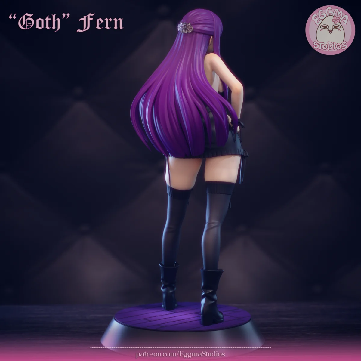 Goth Fern | Fan Art | 3D Printed Resin Model Garage Kit | *Un-Painted* | EggmaStudios 5