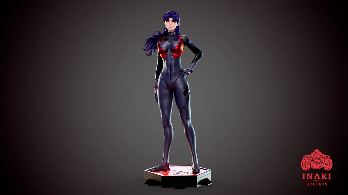 Misato | Fan Art | 3D Printed Resin Model Garage Kit | *Un-Painted* | Inaki Sculpts 4