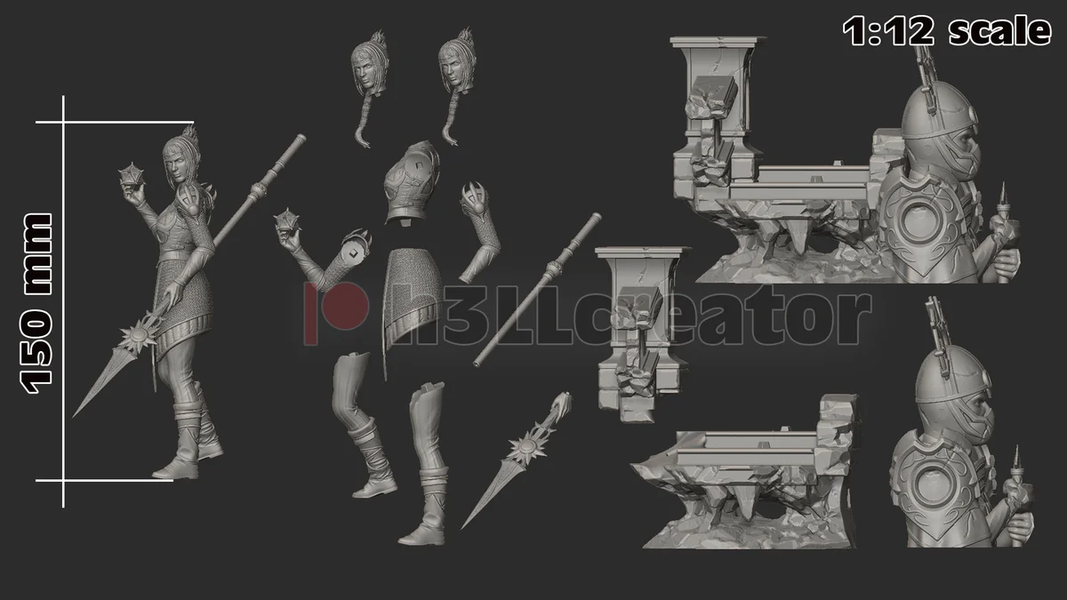 Shadowheart | Fan Art | 3D Printed Resin Model Garage Kit | *Un-Painted* | H3LL Creator 11