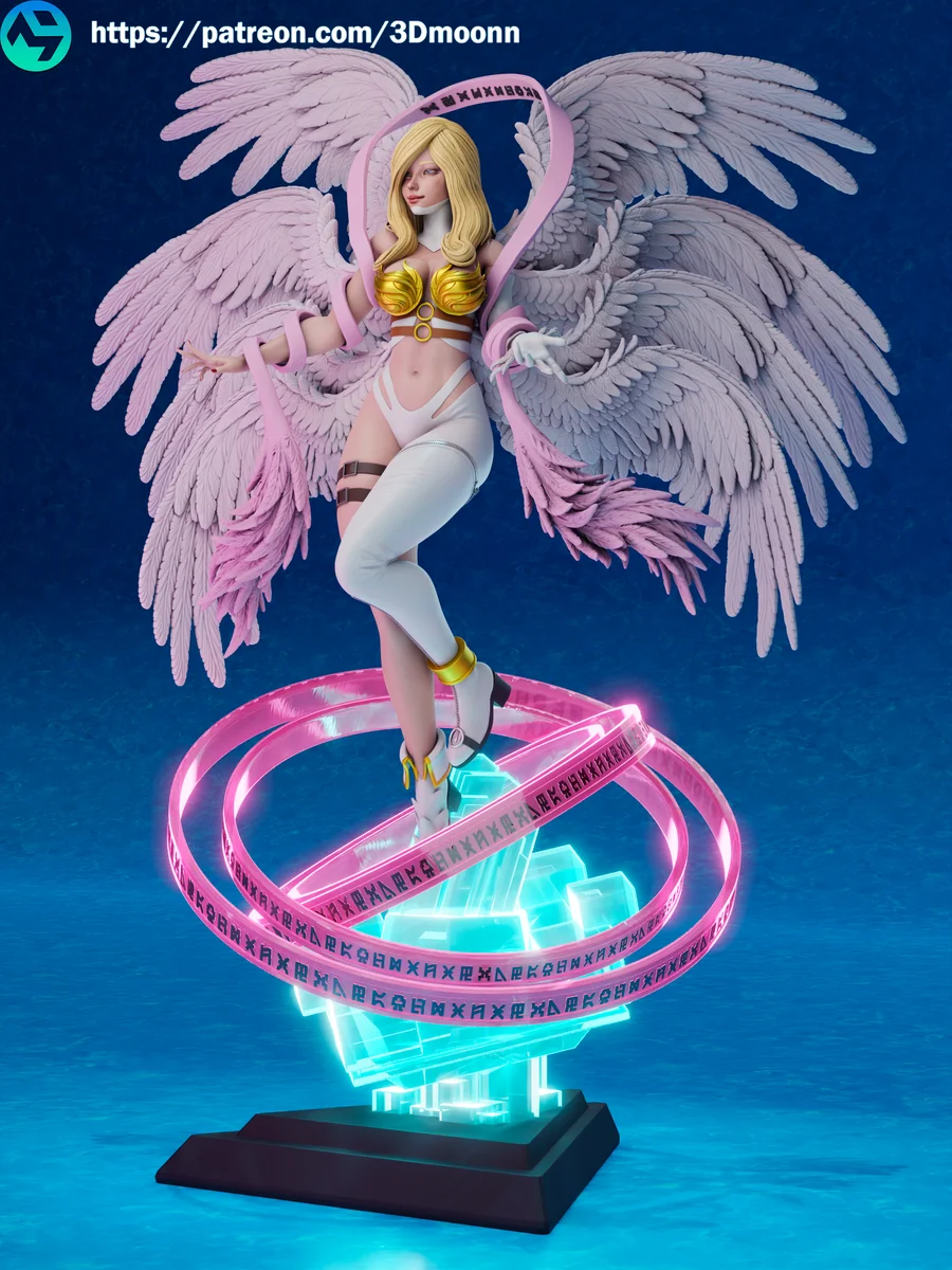 Angewomon | Fan Art | 3D Printed Resin Model Garage Kit | *Un-Painted* | 3DMoonn 5