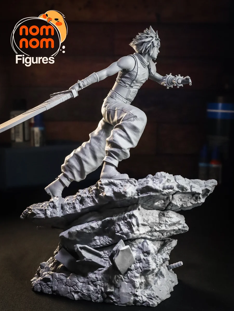 Cloud Strife | Fan Art | 3D Printed Resin Model Garage Kit | *Un-Painted* | Nomnom 10