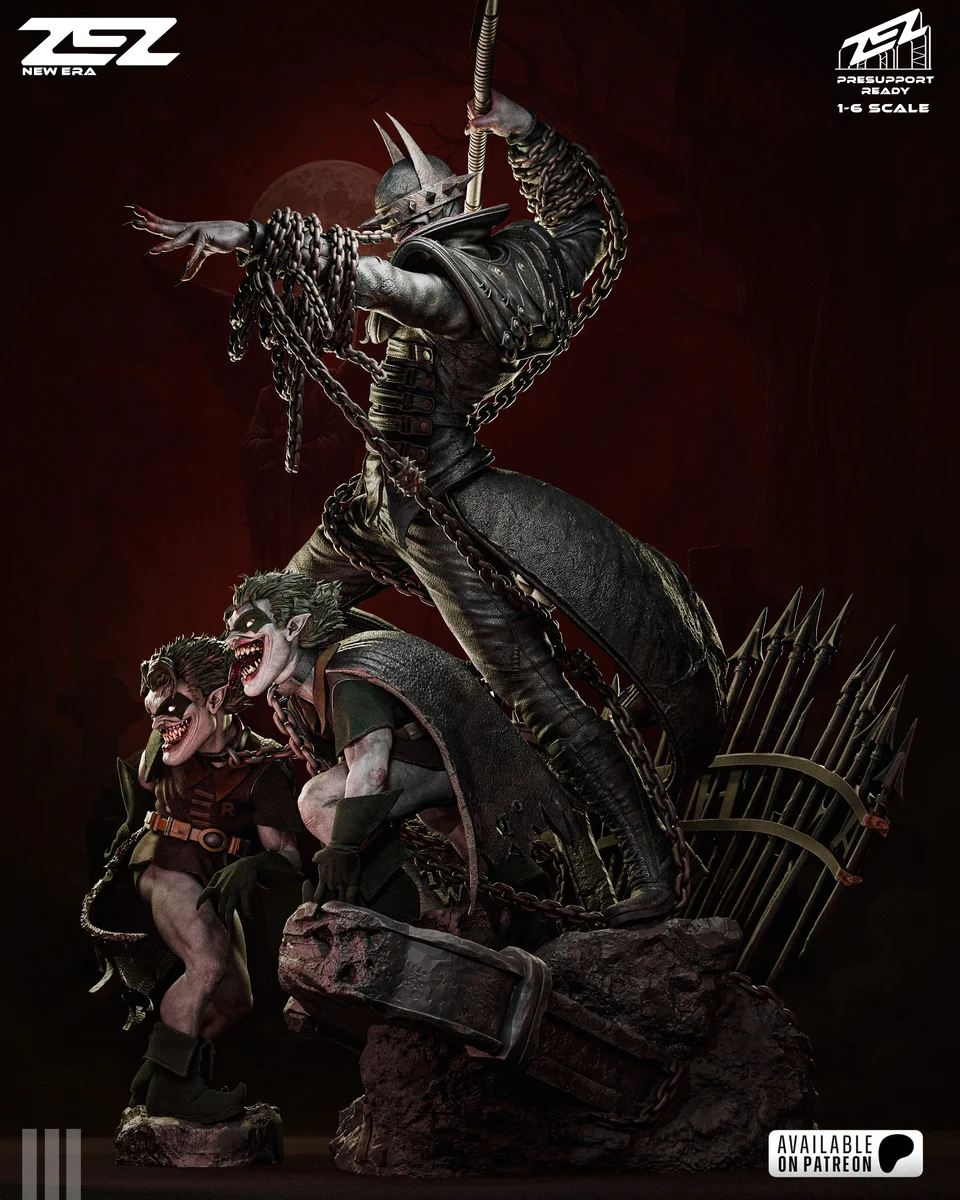 Batman Who Laughs | Fan Art | 3D Printed Resin Model Garage Kit | *Un-Painted* | ZEZ Studio 3