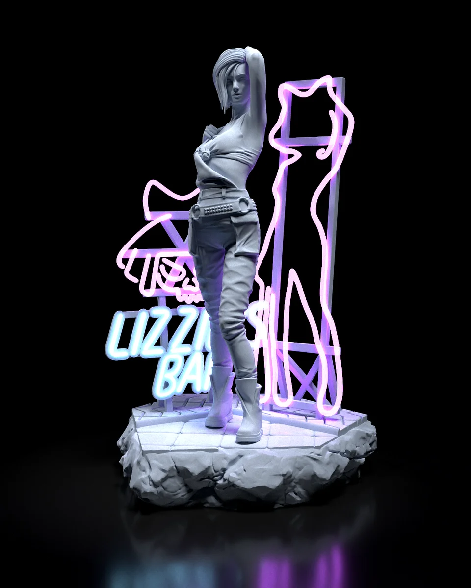 Judy Alvarez | Fan Art | 3D Printed Resin Model Garage Kit | *Un-Painted* | H3LL Creator 4