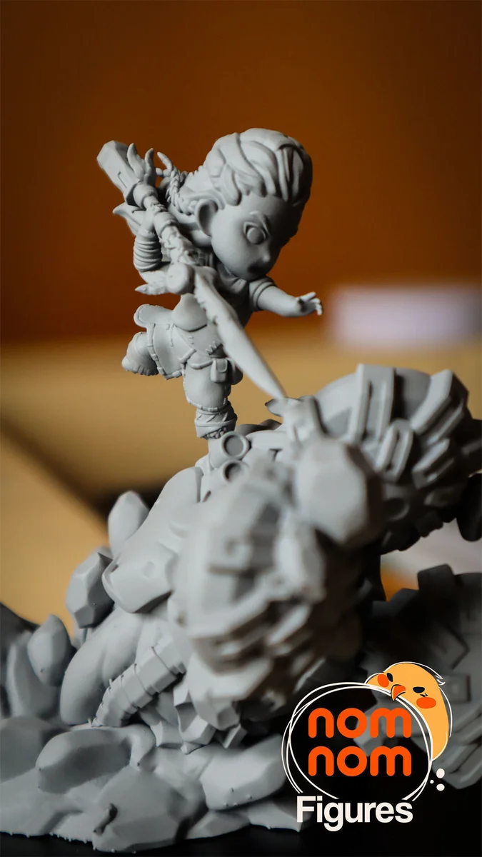 Chibi Aloy | Fan Art | 3D Printed Resin Model Garage Kit | *Un-Painted* | Nomnom 8