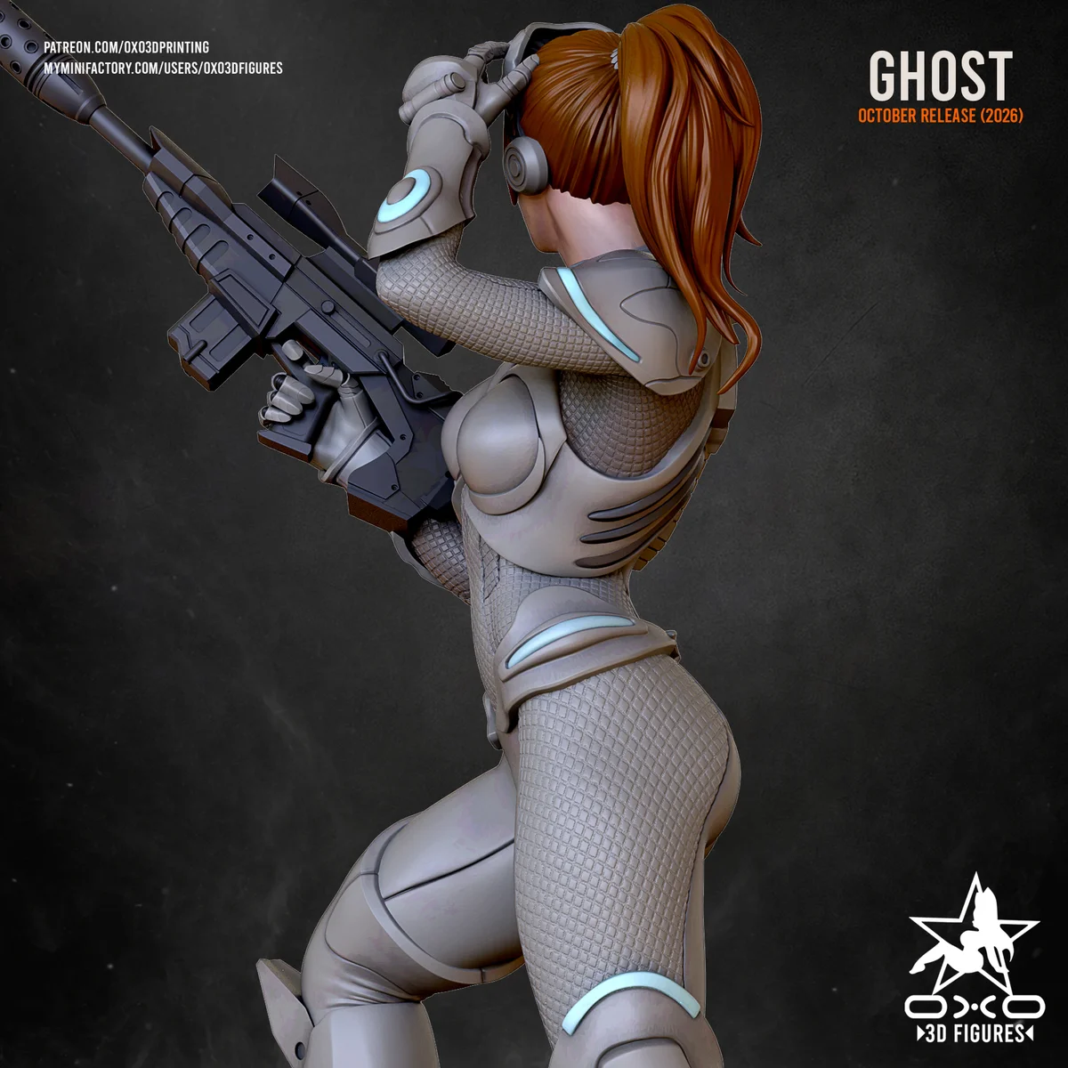 Sarah Kerrigan Ghost | Fan Art | 3D Printed Resin Model Garage Kit | *Un-Painted* | OXO3D 5