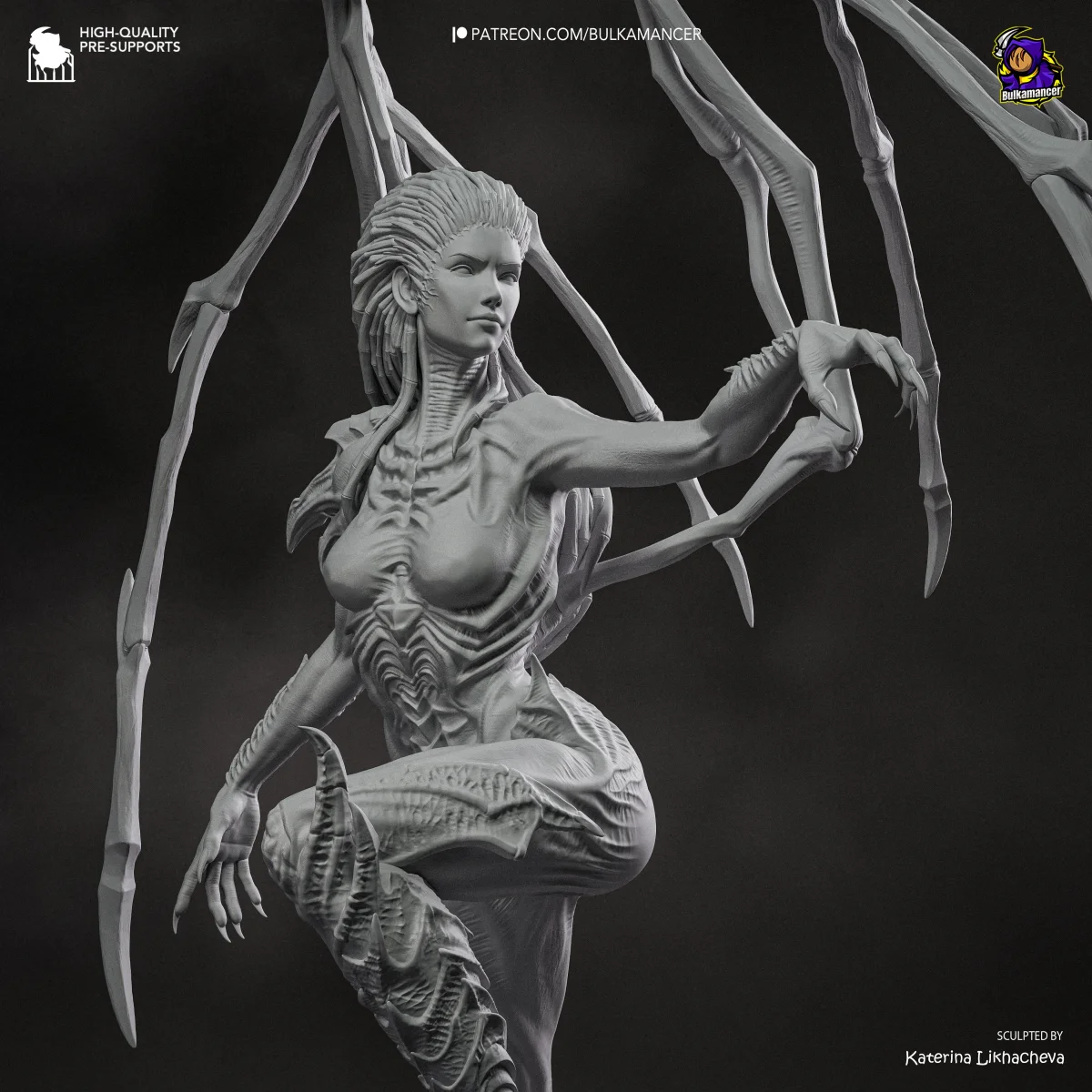 Kerrigan | Fan Art | 3D Printed Resin Model Garage Kit | *Un-Painted* | Bulkamancer 5