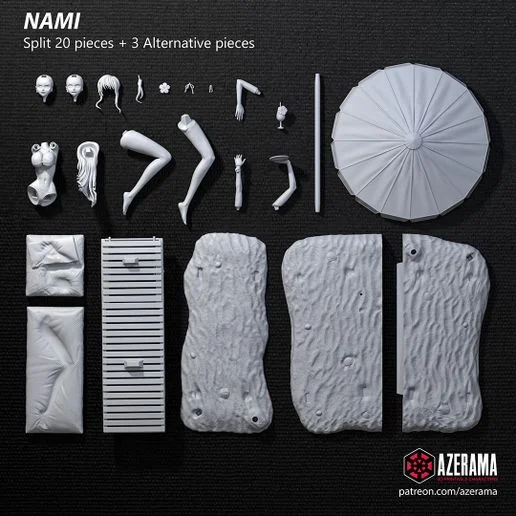 Nami | Fan Art | 3D Printed Resin Model Garage Kit | *Un-Painted* | Azerama 8