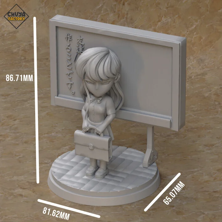 Chibi Shouko Komi | Fan Art | 3D Printed Resin Model Garage Kit | *Un-Painted* | Chuya Factory 4