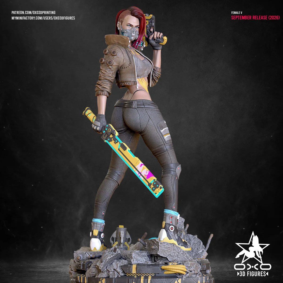 Female V | Fan Art | 3D Printed Resin Model Garage Kit | *Un-Painted* | OXO3D 6