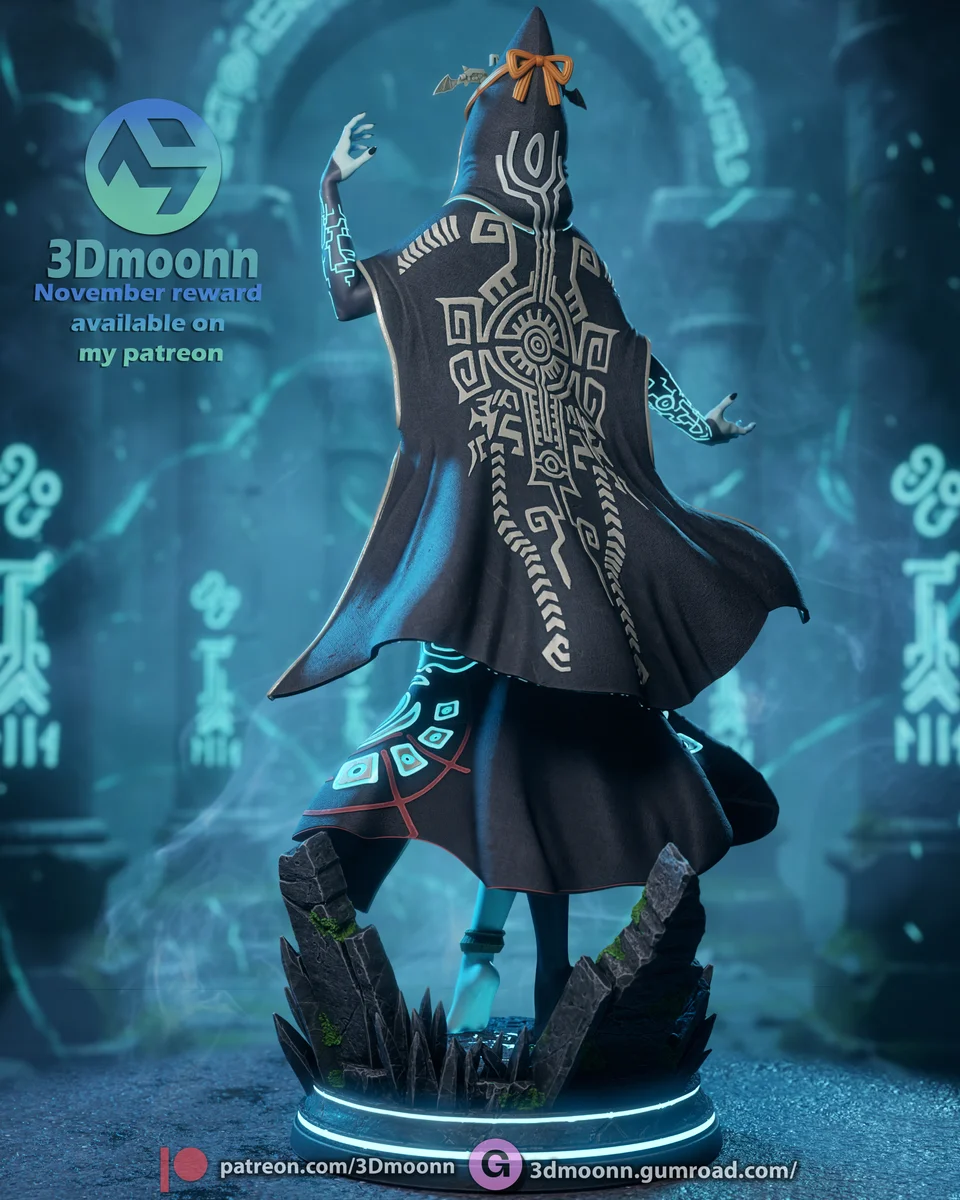 Midna | Fan Art | 3D Printed Resin Model Garage Kit | *Un-Painted* | 3DMoonn 4