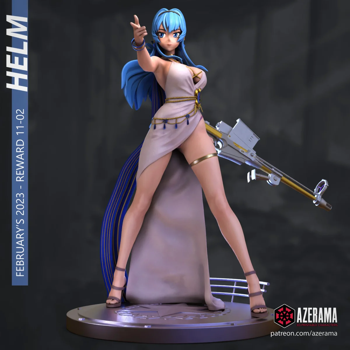 Helm | Fan Art | 3D Printed Resin Model Garage Kit | *Un-Painted* | Azerama 2