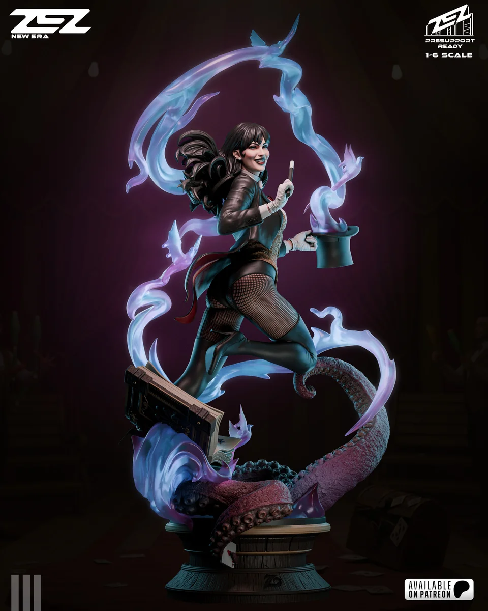 Zatanna | Fan Art | 3D Printed Resin Model Garage Kit | *Un-Painted* | ZEZ Studio 5