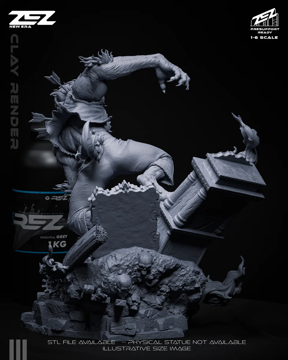 Werewolf | Fan Art | 3D Printed Resin Model Garage Kit | *Un-Painted* | ZEZ Studio 11