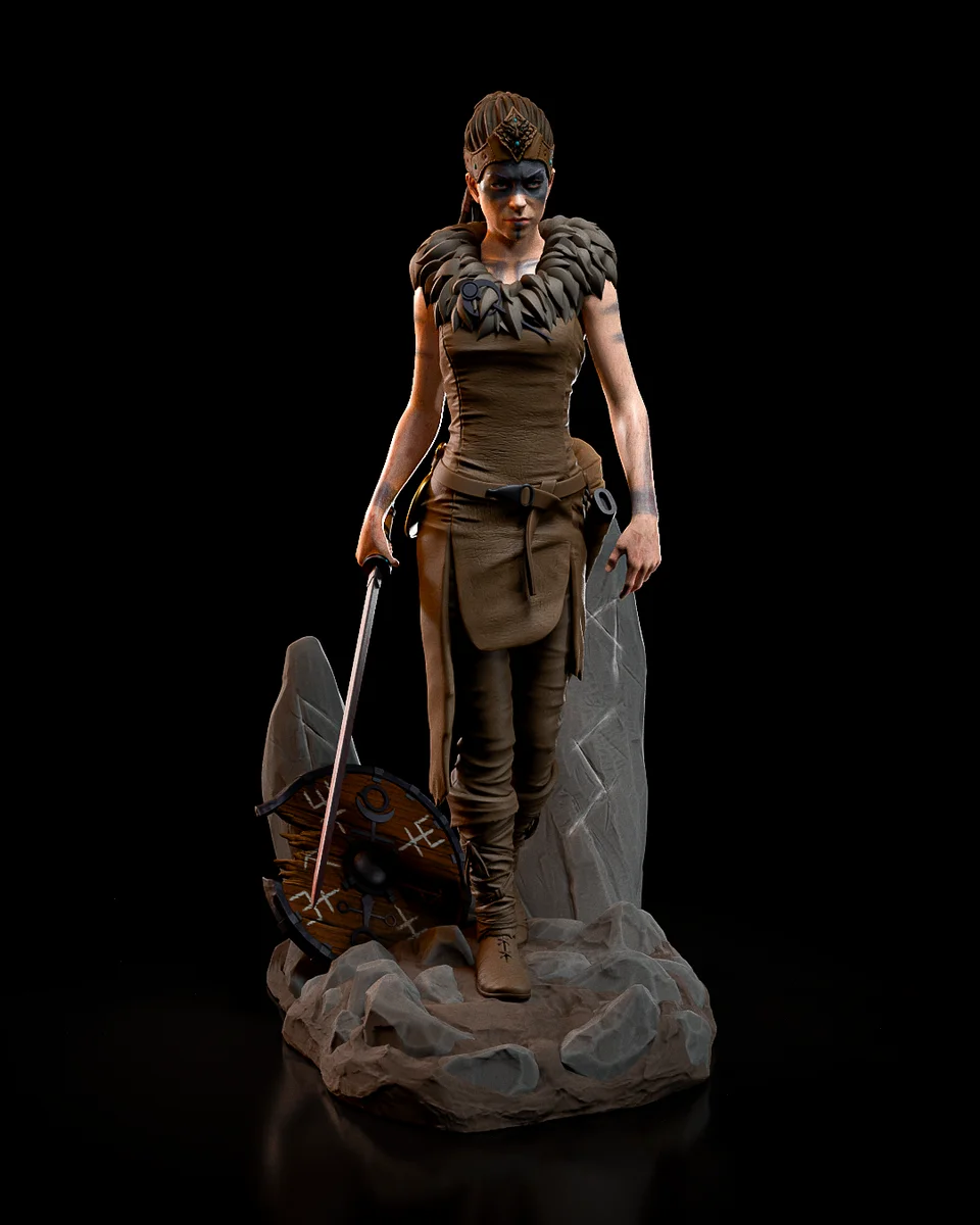 Senua | Fan Art | 3D Printed Resin Model Garage Kit | *Un-Painted* | H3LL Creator