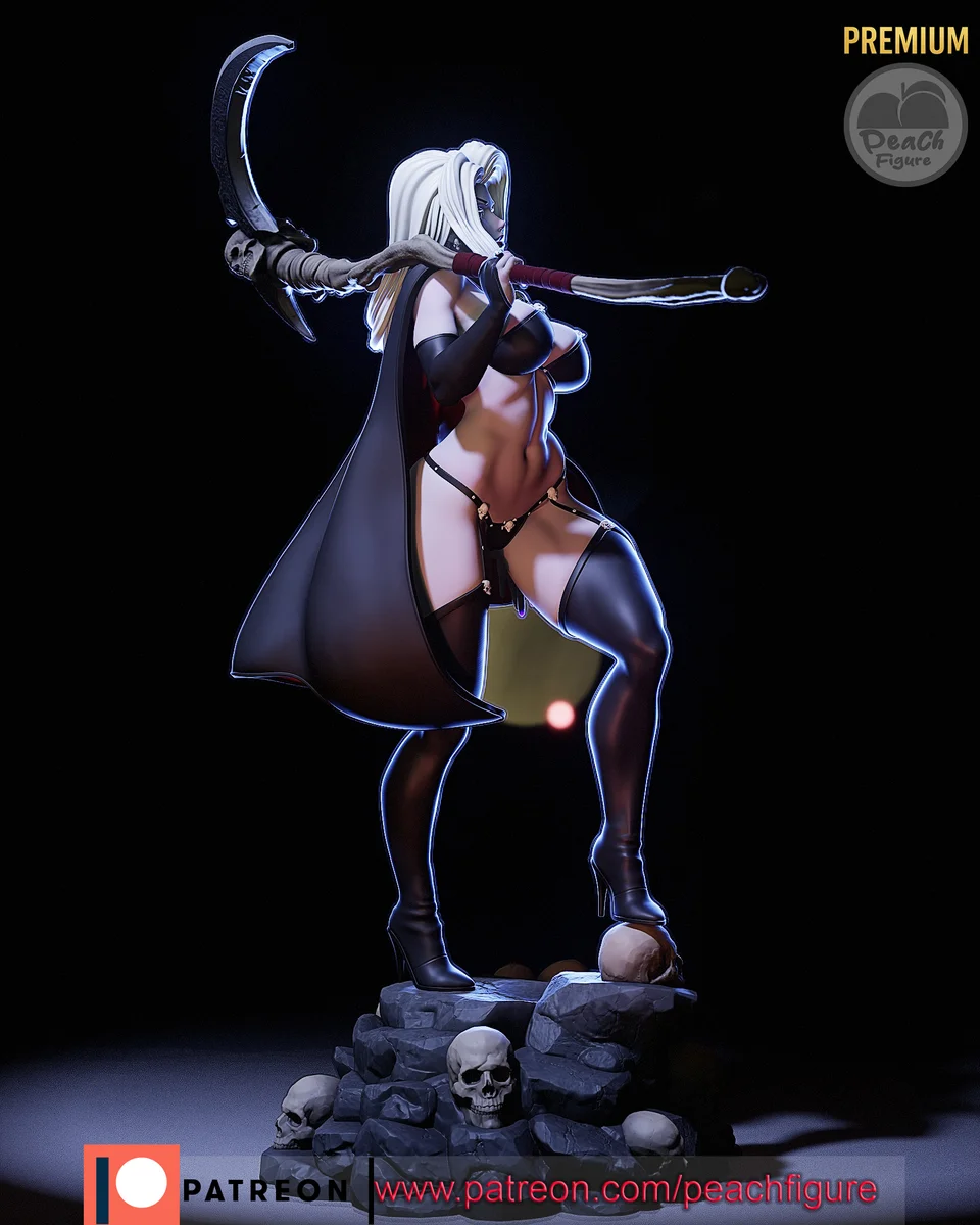 The Dead Maiden | Fan Art | 3D Printed Resin Model Garage Kit | *Un-Painted* | Peach Figure 4