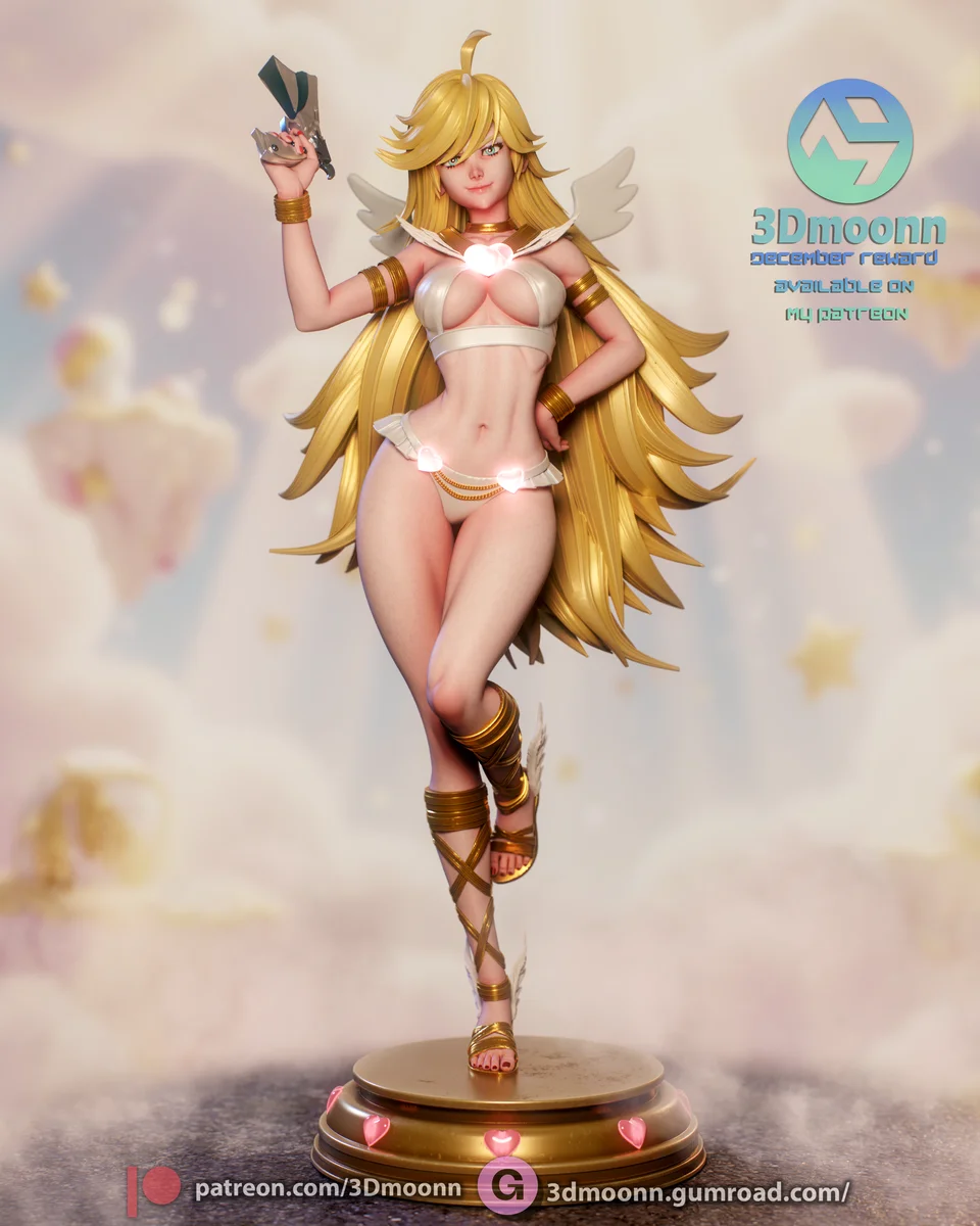 Panty (Panty & Stocking) | Fan Art | 3D Printed Resin Model Garage Kit | *Un-Painted* | 3DMoonn 9