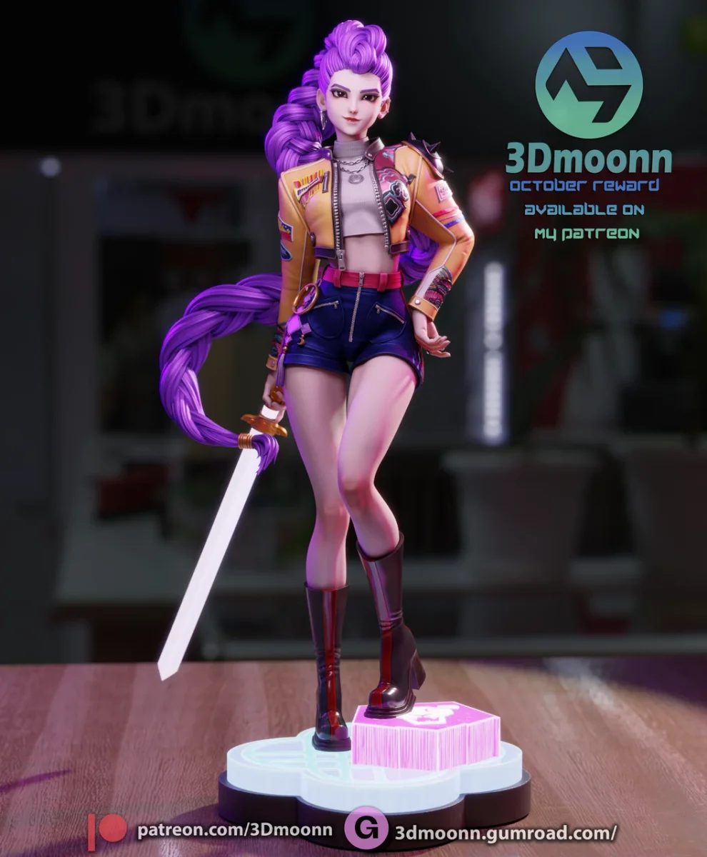 Rumi | Fan Art | 3D Printed Resin Model Garage Kit | *Un-Painted* | 3DMoonn 3