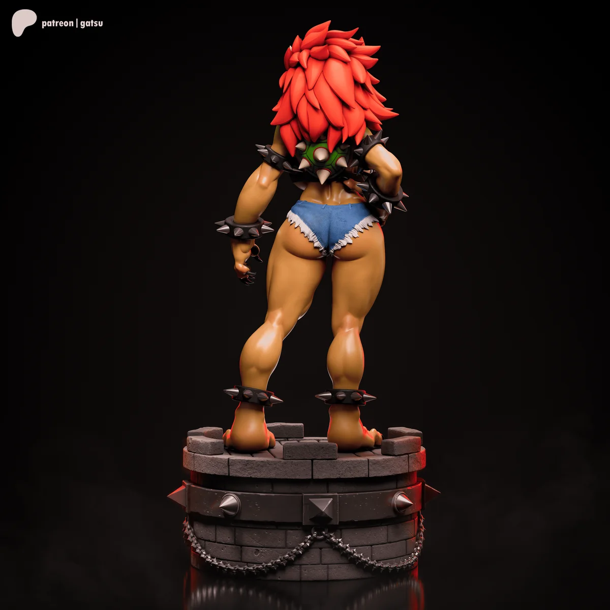 Bowser Girl | Fan Art | 3D Printed Resin Model Garage Kit | *Un-Painted* | Gatsu Studios 3