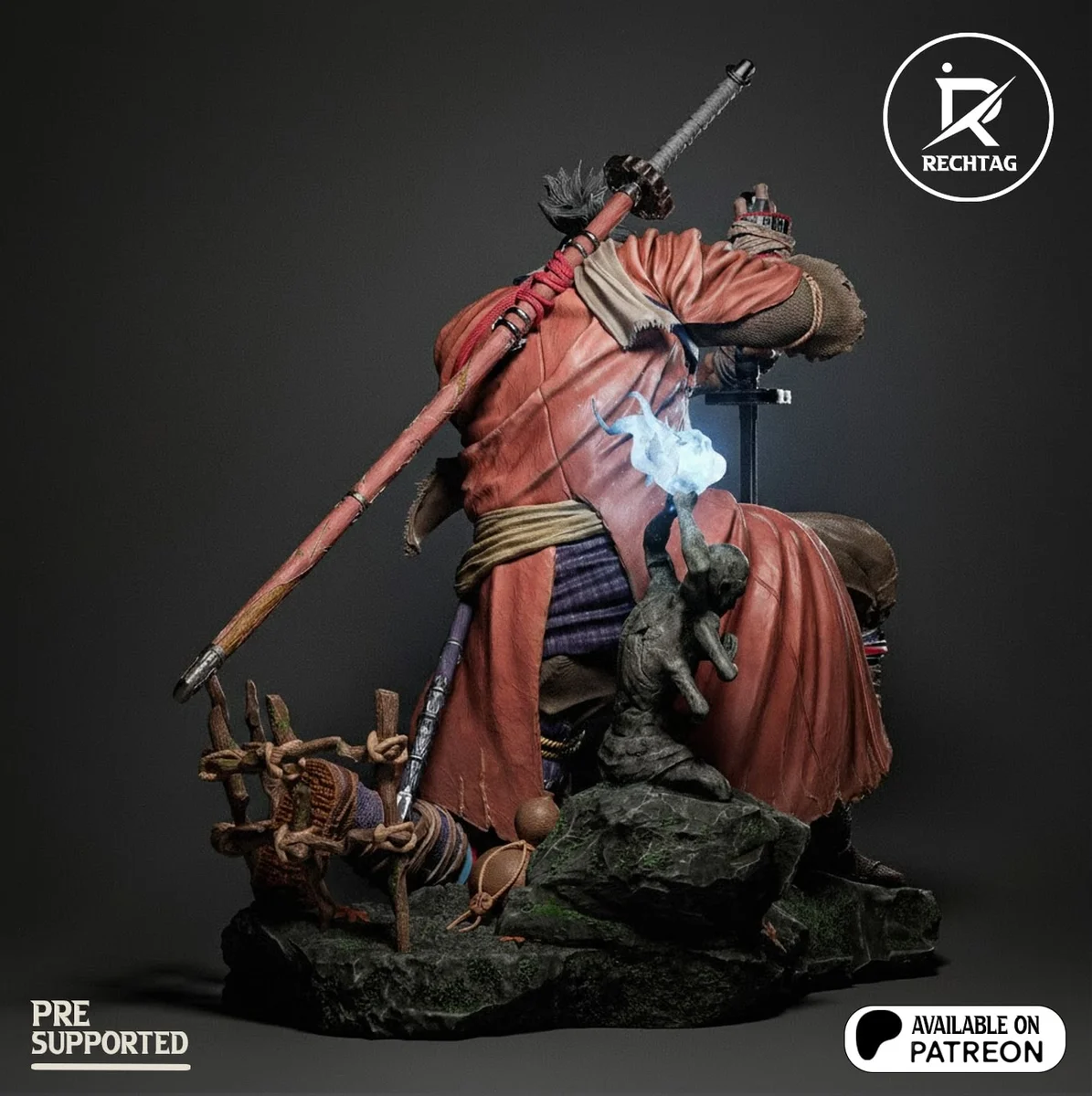 Sekiro | Fan Art | 3D Printed Resin Model Garage Kit | *Un-Painted* | Rechtag 7