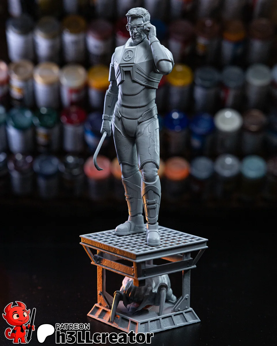 Gordon Freeman | Fan Art | 3D Printed Resin Model Garage Kit | *Un-Painted* | H3LL Creator 5