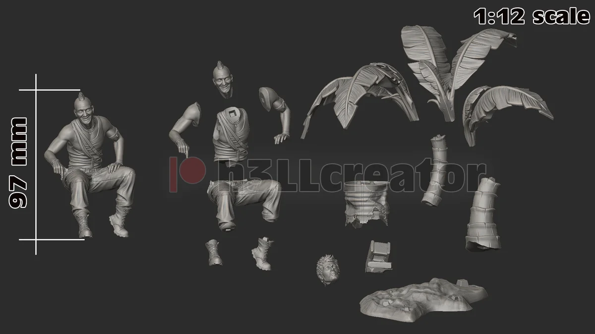 Vaas | Fan Art | 3D Printed Resin Model Garage Kit | *Un-Painted* | H3LL Creator 11