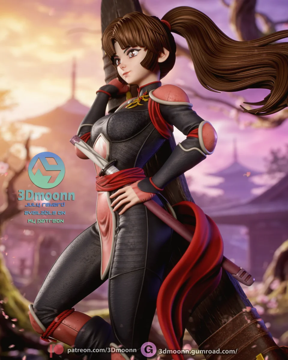 Sango Inuyasha | Fan Art | 3D Printed Resin Model Garage Kit | *Un-Painted* | 3DMoonn 8