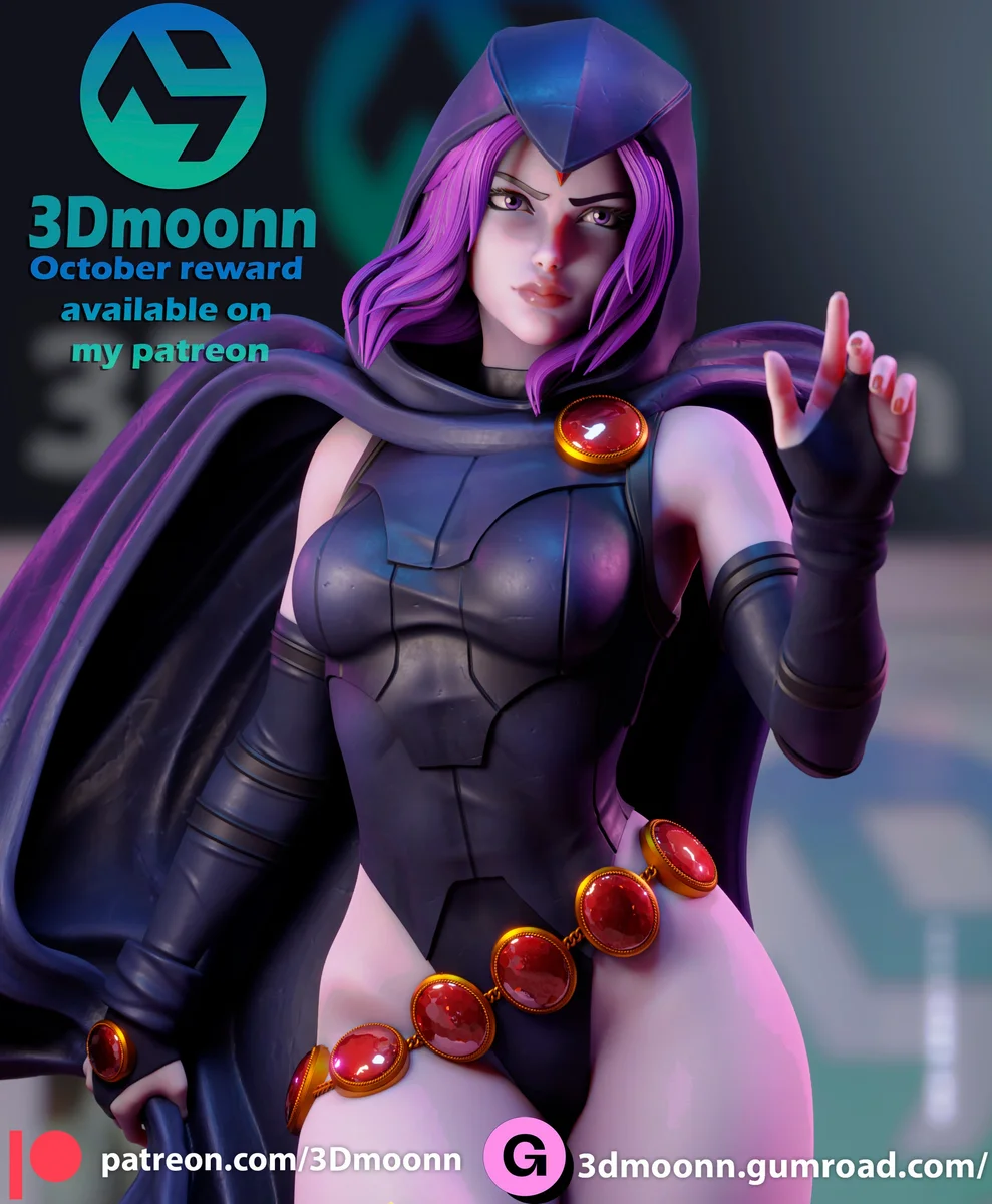 Raven | Fan Art | 3D Printed Resin Model Garage Kit | *Un-Painted* | 3DMoon 3