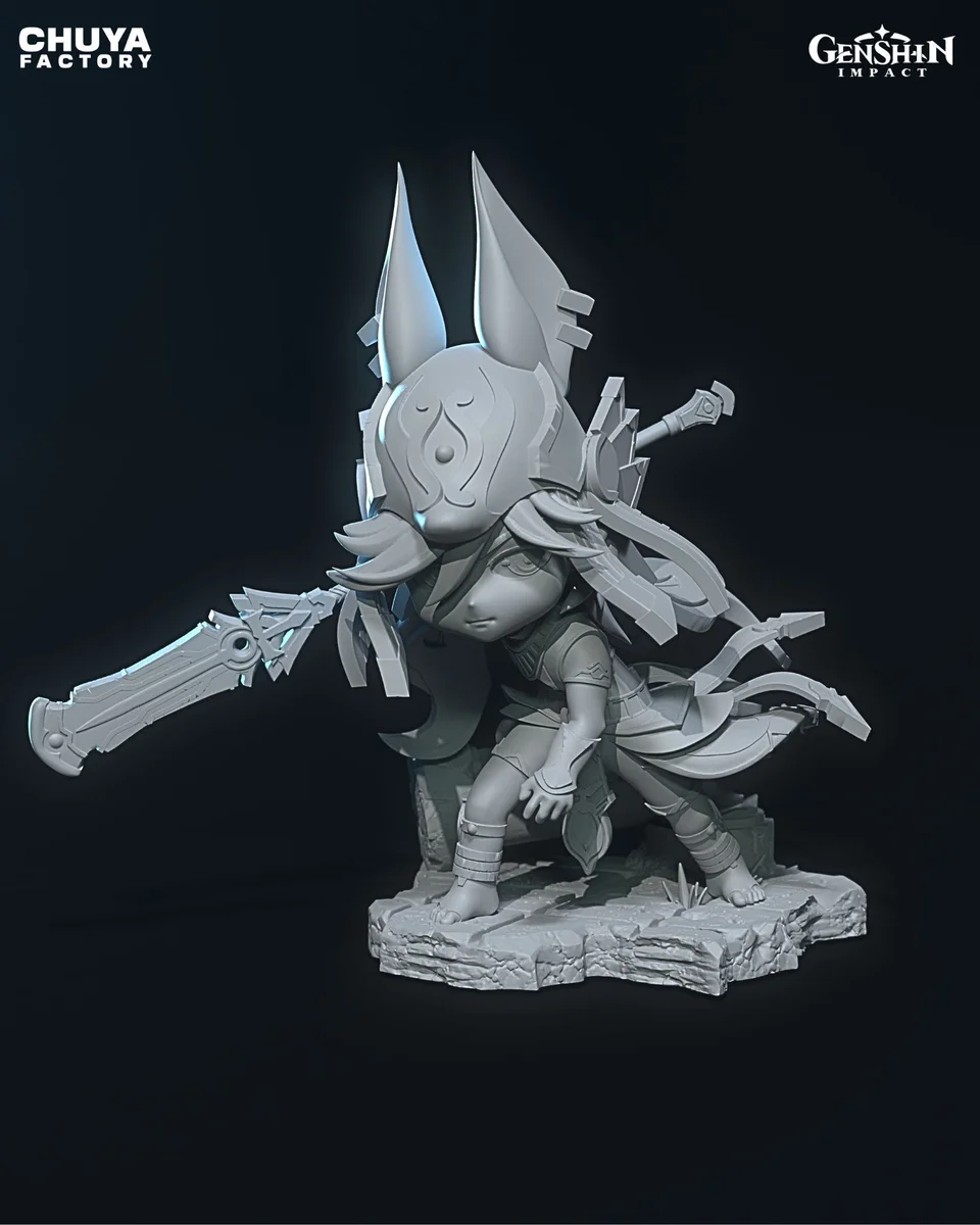 Chibi Cyno | Fan Art | 3D Printed Resin Model Garage Kit | *Un-Painted* | Chuya Factory 11