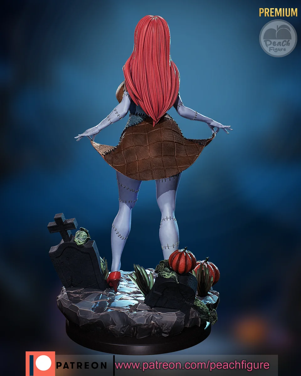 Sally | Fan Art | 3D Printed Resin Model Garage Kit | *Un-Painted* | Peach Figure 7