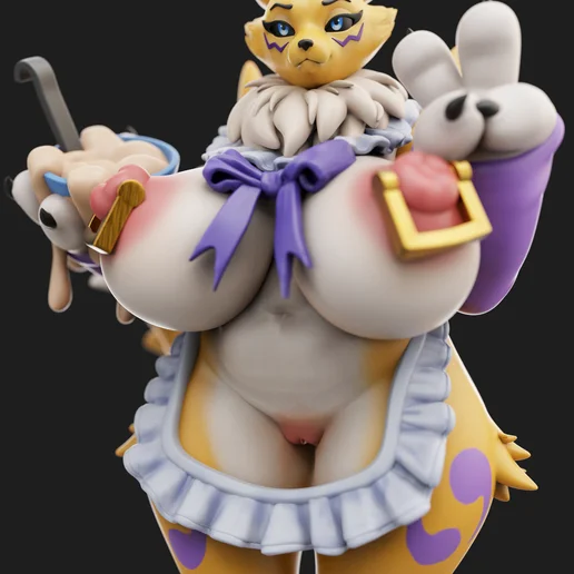 Cake Renamon | Fan Art | 3D Printed Resin Model Garage Kit | *Un-Painted* | AnyoneNSFW 6
