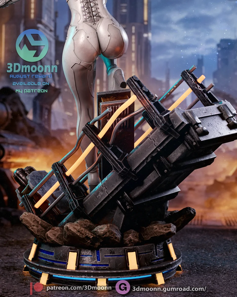Evie - Blood Rain | Fan Art | 3D Printed Resin Model Garage Kit | *Un-Painted* | 3DMoonn 11