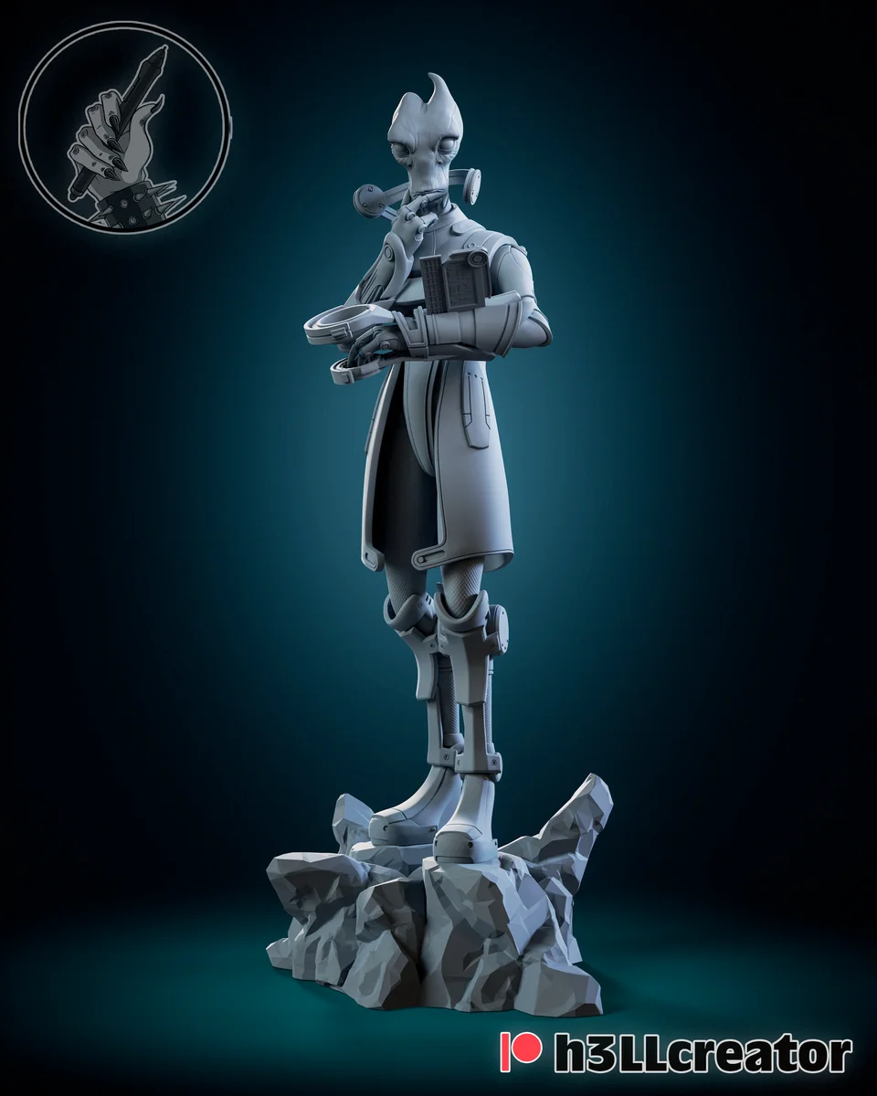 Mordin Solus | Fan Art | 3D Printed Resin Model Garage Kit | *Un-Painted* | H3LL Creator 4
