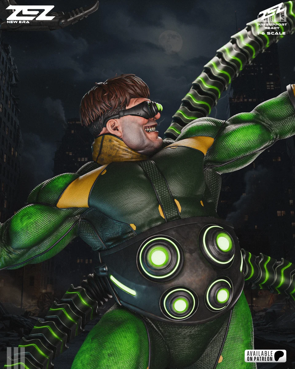 Doctor Octopus | Fan Art | 3D Printed Resin Model Garage Kit | *Un-Painted* | ZEZ Studio 11