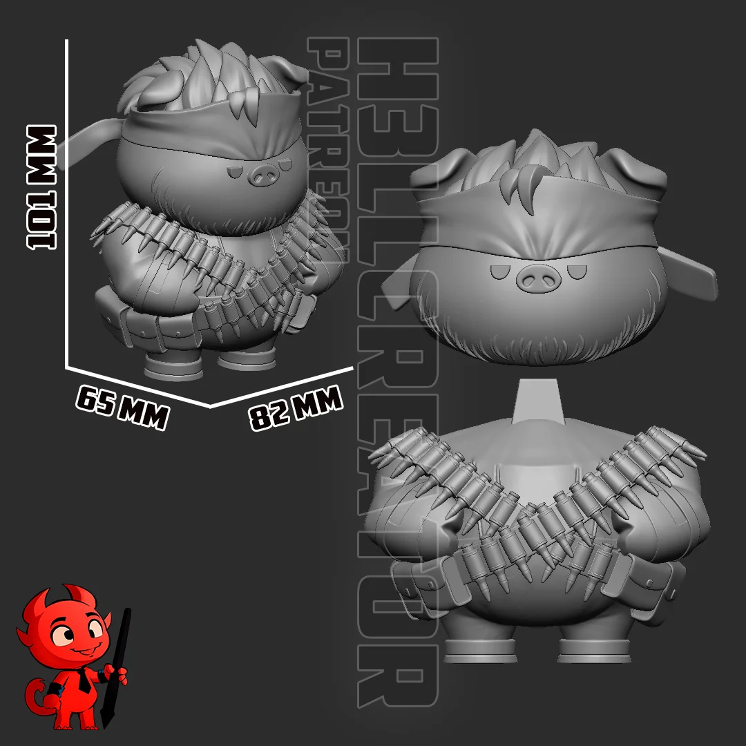 Chibi Solid Svin | Fan Art | 3D Printed Resin Model Garage Kit | *Un-Painted* | H3LL Creator 8