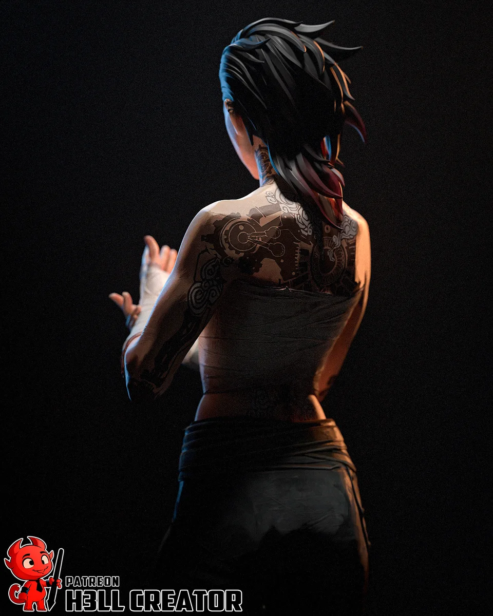 Arena Fighter | Fan Art | 3D Printed Resin Model Garage Kit | *Un-Painted* | H3LL Creator 7