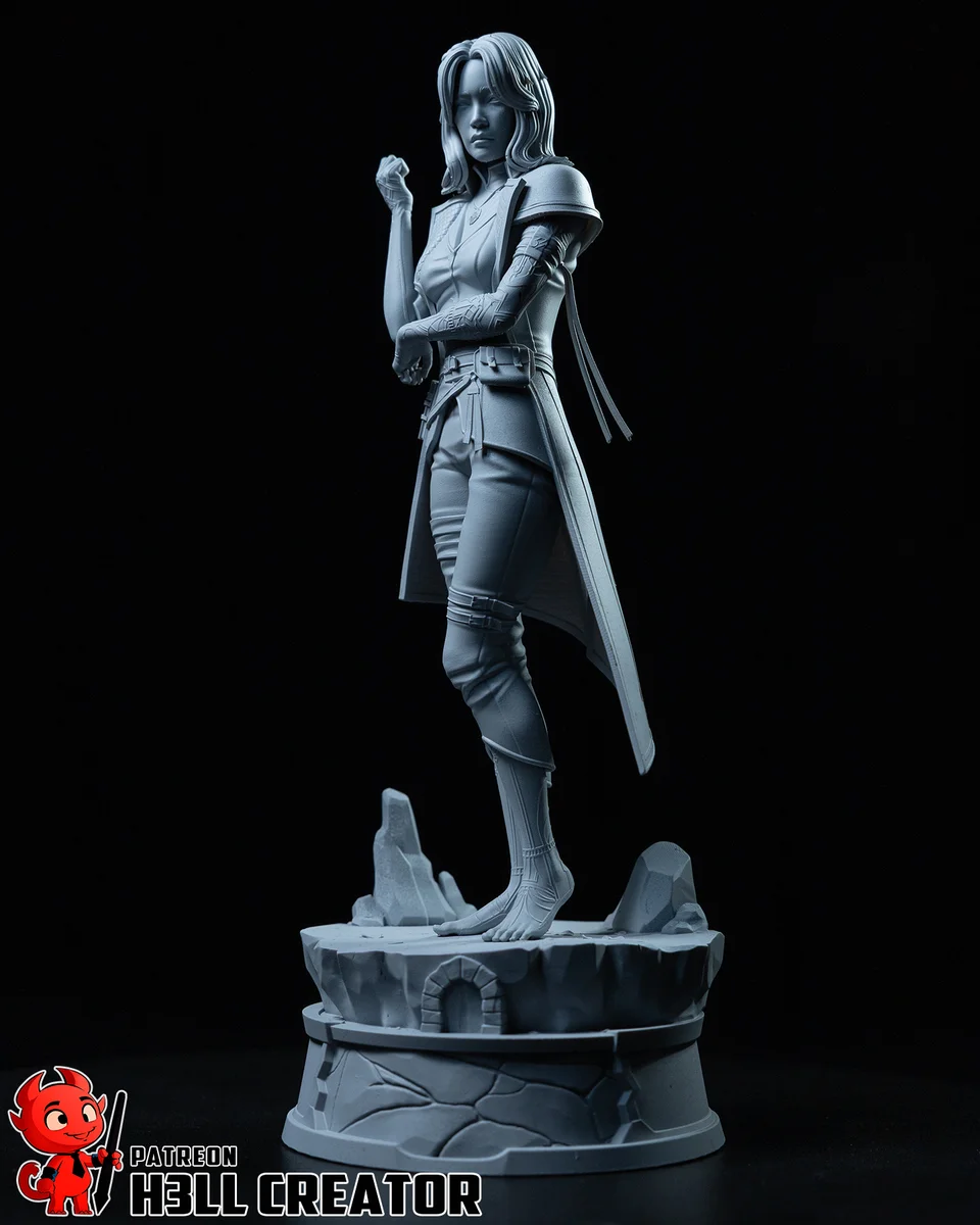 Lune | Fan Art | 3D Printed Resin Model Garage Kit | *Un-Painted* | H3LL Creator 8