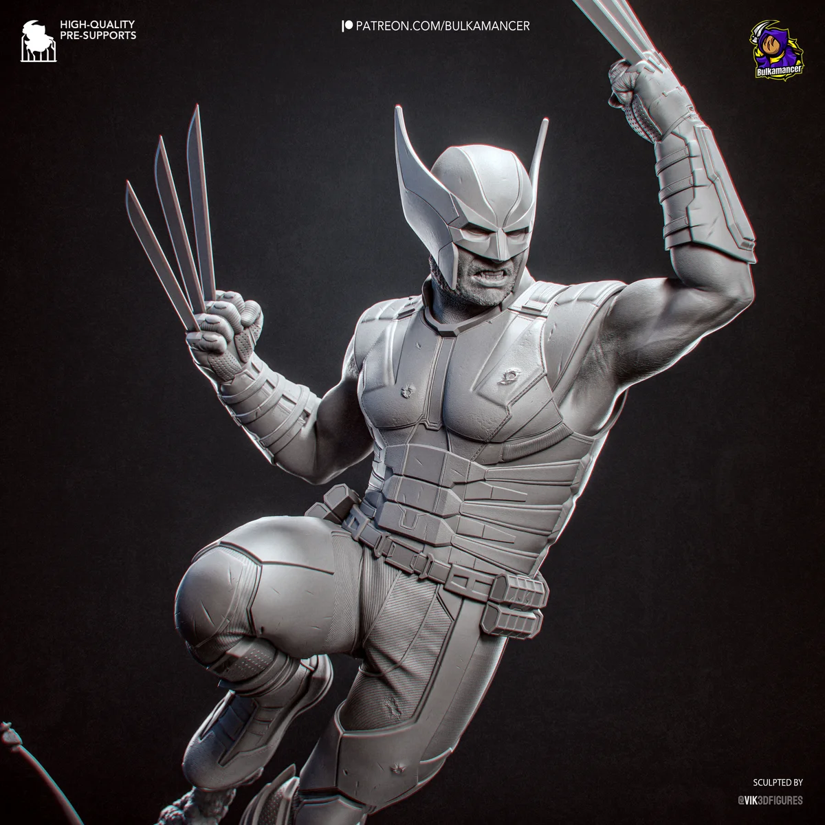 Wolverine | Fan Art | 3D Printed Resin Model Garage Kit | *Un-Painted* | Bulkamancer 12