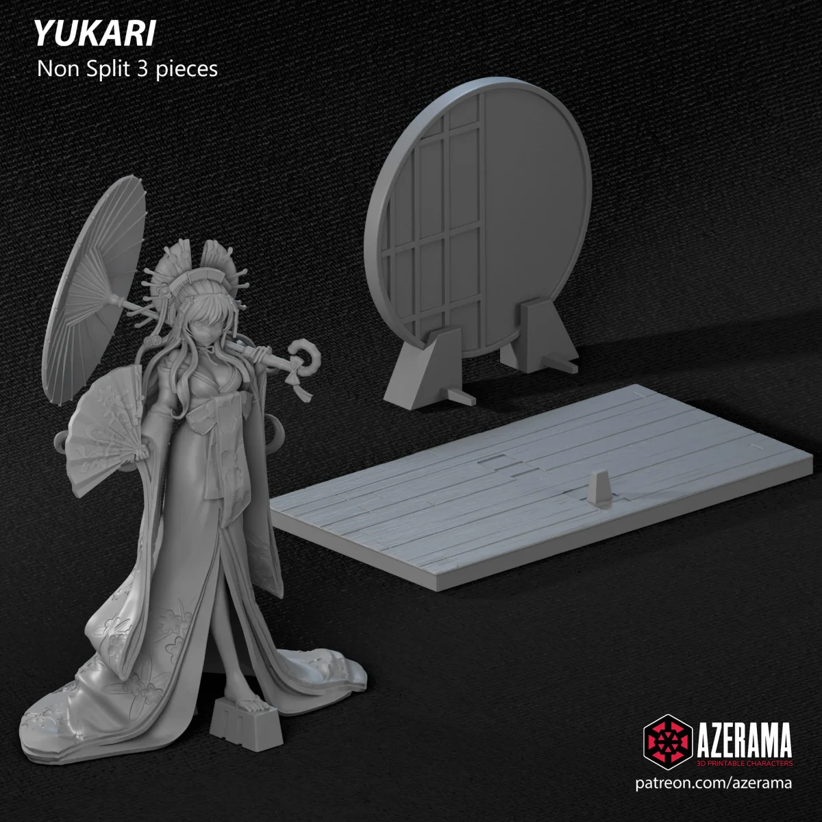 Yukari | Fan Art | 3D Printed Resin Model Garage Kit | *Un-Painted* | Azerama 4